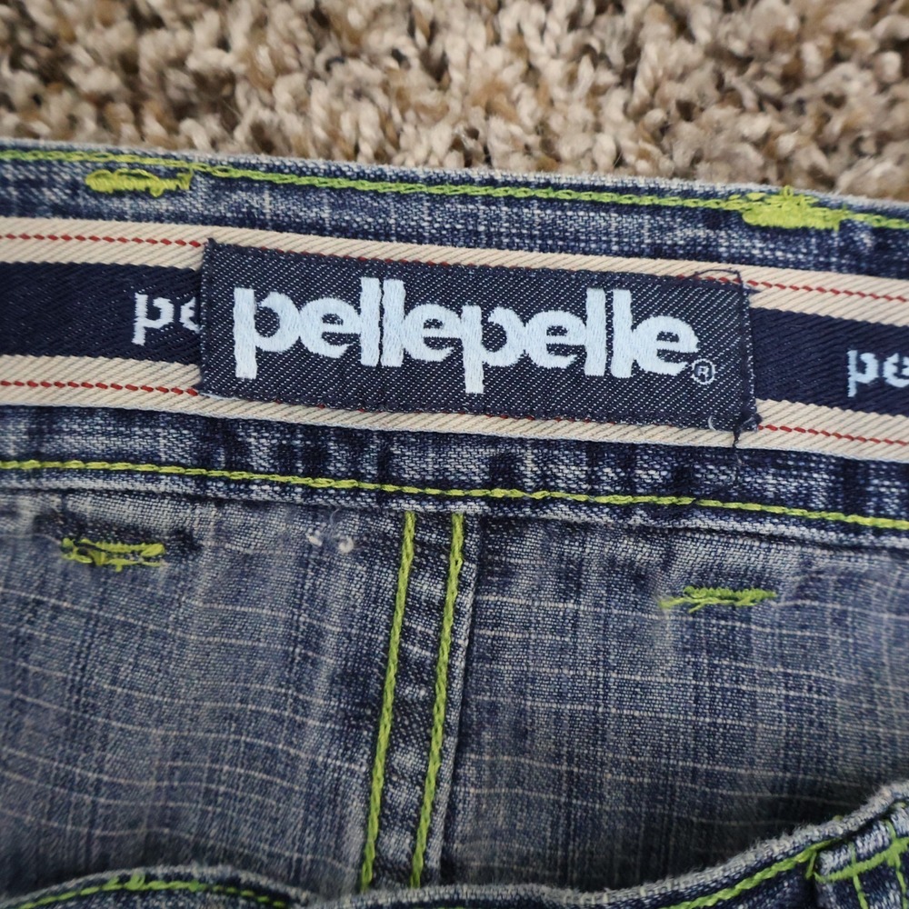 Vintage Y2K Pelle Pelle Baggy Denim‎ Blue Jeans Size 38x34 Waist 36" Inseam 33" - Picture 12 of 16